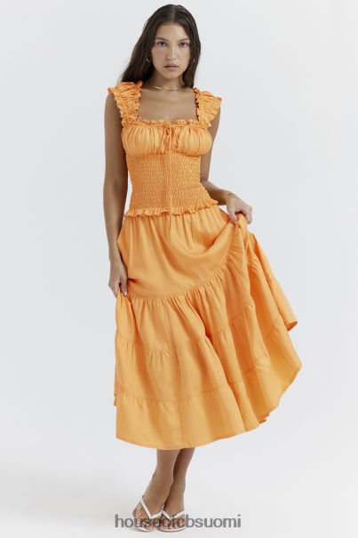 House of CB phedra tangerine shirred sundress Z000Z203 vaatetus