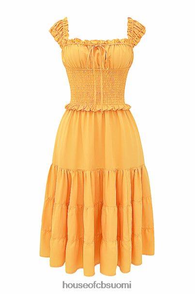 House of CB phedra tangerine shirred sundress Z000Z203 vaatetus