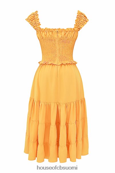 House of CB phedra tangerine shirred sundress Z000Z203 vaatetus