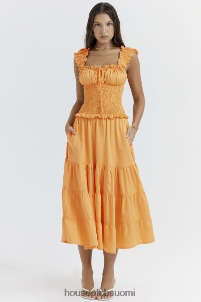 House of CB phedra tangerine shirred sundress Z000Z203 vaatetus