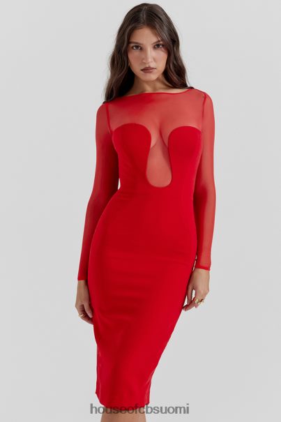 House of CB darcy scarlet plunge midi-mekko Z000Z109 vaatetus