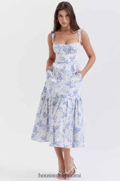 House of CB elia blue print midi sundress Z000Z264 vaatetus