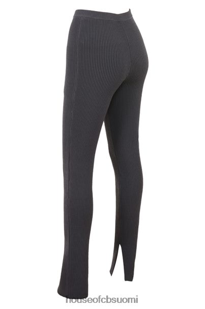 House of CB mitzi tummanharmaat ribbineulotut leggingsit Z000Z893 vaatetus